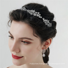 Alloy Rhinestone Star Wedding Bridal Tiara Hairband Luxury Hair Accessories Sweet Headband for Women Girl Feast Photo Studio